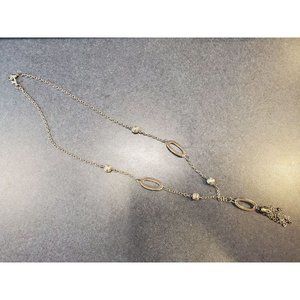 Costume Lavalier Necklace Oval Chain Bead